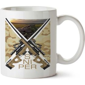 Art Hediye Sniper Desert İki Tarafı Baskılı Kupa Bardak