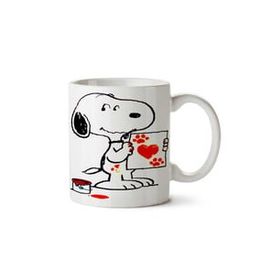 Art Hediye Snoopy Dog Pati Kalp Köpek İki Tarafı Baskılı Kupa Bardak