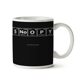 Art Hediye Snoopy Meraklı Periyodik Cetvel İki Tarafı Baskılı Kupa Bardak