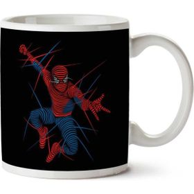 Art Hediye Spider Man Lines İki Tarafı Baskılı Kupa Bardak