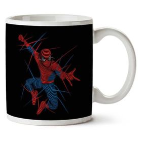 Art Hediye Spider Man Lines İki Tarafı Baskılı Kupa Bardak