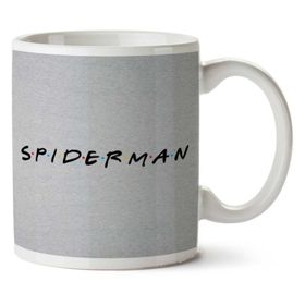 Art Hediye Spiderman Friends Logo İki Tarafı Baskılı Kupa Bardak
