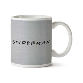 Art Hediye Spiderman Friends Logo İki Tarafı Baskılı Kupa Bardak