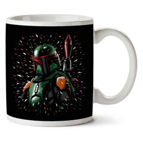 Art Hediye Star Wars Boba Fett Colour Flecks İki Tarafı Baskılı Kupa Bardak