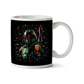 Art Hediye Star Wars Boba Fett Colour Flecks İki Tarafı Baskılı Kupa Bardak