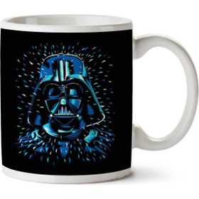 Art Hediye Star Wars Darth Vader Blue Flecks İki Tarafı Baskılı Kupa Bardak