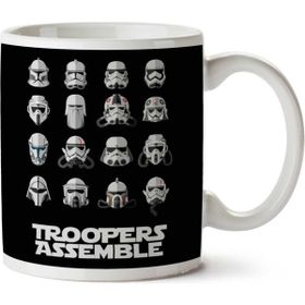 Art Hediye Star Wars Episode 7 The Force Awakens Storm Troopers Assemble İki Tarafı Baskılı Kupa Bardak