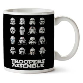 Art Hediye Star Wars Episode 7 The Force Awakens Storm Troopers Assemble İki Tarafı Baskılı Kupa Bardak