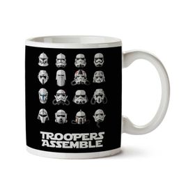 Art Hediye Star Wars Episode 7 The Force Awakens Storm Troopers Assemble İki Tarafı Baskılı Kupa Bardak