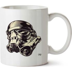 Art Hediye Star Wars Gri Maske İki Tarafı Baskılı Kupa Bardak