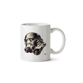 Art Hediye Star Wars Gri Maske İki Tarafı Baskılı Kupa Bardak
