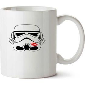 Art Hediye Star Wars Kask Öpücük İki Tarafı Baskılı Kupa Bardak