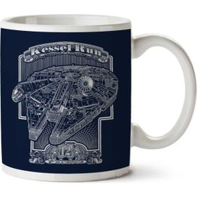 Art Hediye Star Wars Kessel Run Millennium Falcon İki Tarafı Baskılı Kupa Bardak