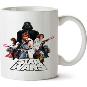 Art Hediye Star Wars Klasik İki Tarafı Baskılı Kupa Bardak