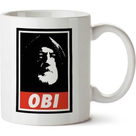 Art Hediye Star Wars Obey Obi İki Tarafı Baskılı Kupa Bardak