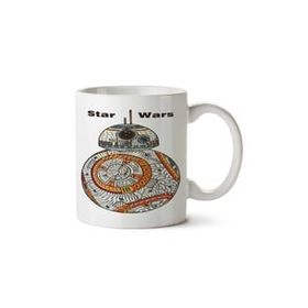 Art Hediye Star Wars Robot Geometrik Desen İki Tarafı Baskılı Kupa Bardak