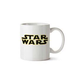 Art Hediye Star Wars Sarı Siyah Yazılı İki Tarafı Baskılı Kupa Bardak