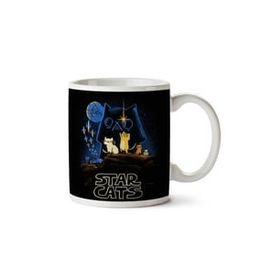 Art Hediye Star Wars Star Cats Uzay Kedisi İki Tarafı Baskılı Kupa Bardak
