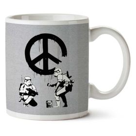 Art Hediye Star Wars Stormtrooper Banksy İki Tarafı Baskılı Kupa Bardak