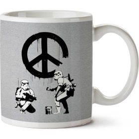 Art Hediye Star Wars Stormtrooper Banksy İki Tarafı Baskılı Kupa Bardak