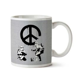 Art Hediye Star Wars Stormtrooper Banksy İki Tarafı Baskılı Kupa Bardak