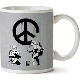 Art Hediye Star Wars Stormtrooper Banksy İki Tarafı Baskılı Kupa Bardak
