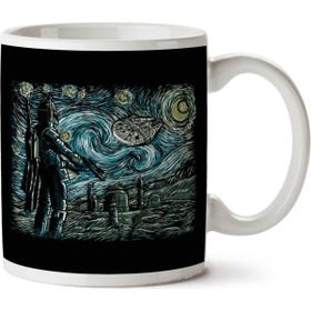 Art Hediye Star Wars Van Gogh Starry Wars İki Tarafı Baskılı Kupa Bardak