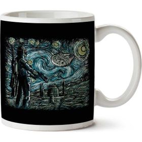 Art Hediye Star Wars Van Gogh Starry Wars İki Tarafı Baskılı Kupa Bardak
