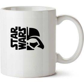 Art Hediye Star Wars Yan Yazı İki Tarafı Baskılı Kupa Bardak
