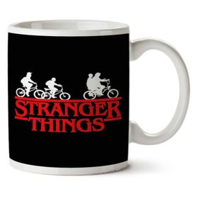 Art Hediye Stranger Things Bisiklet İki Tarafı Baskılı Kupa Bardak