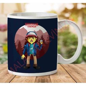Art Hediye Stranger Things Dustin Big İki Tarafı Baskılı Kupa Bardak