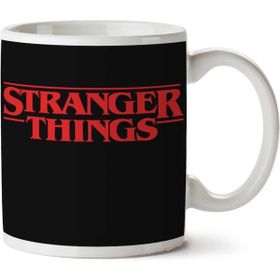 Art Hediye Stranger Things Logo Kırmızı İki Tarafı Baskılı Kupa Bardak