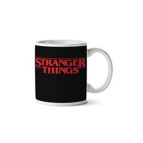 Art Hediye Stranger Things Logo Kırmızı İki Tarafı Baskılı Kupa Bardak