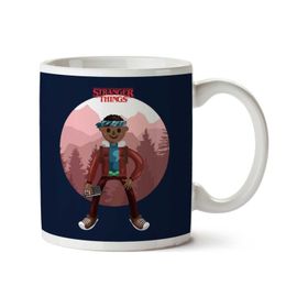Art Hediye Stranger Things Lucas Big İki Tarafı Baskılı Kupa Bardak