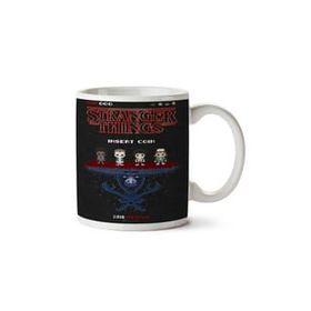 Art Hediye Stranger Things Yazı Karakterler İki Tarafı Baskılı Kupa Bardak