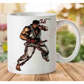 Art Hediye Street-Fighter Iki Tarafı Baskılı Kupa Bardak
