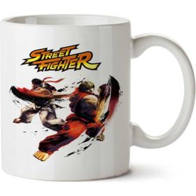 Art Hediye Street Fighter Vuruş İki Tarafı Baskılı Kupa Bardak