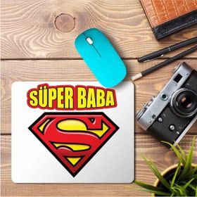 Art Hediye Süper Baba Baskılı 23x19 cm Mouse Pad