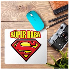 Art Hediye Süper Baba Baskılı 23x19 cm Mouse Pad