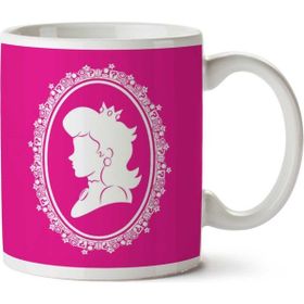 Art Hediye Süper Mario Princess Peach Silhouette Baskılı Kupa Bardak