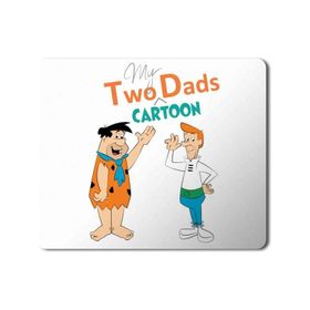 Art Hediye Taş Devri Jetsons Two Dads Cartoon Baskılı 23x19 cm Mouse Pad