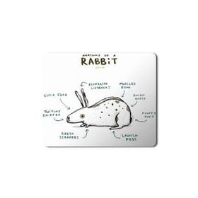 Art Hediye Tavşan Anatomisi Anatomy of a Rabbit Baskılı 23x19 cm Mouse Pad