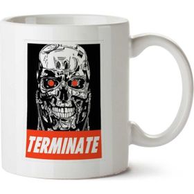 Art Hediye Terminator Obey Poster İki Tarafı Baskılı Kupa Bardak