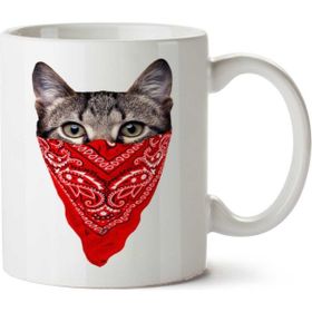 Art Hediye Terörist Kedi İki Tarafı Baskılı Kupa Bardak