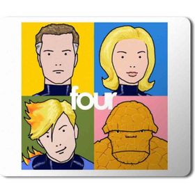 Art Hediye The Fantastic Four on the Best of Blur Baskılı 23x19 cm Mouse Pad