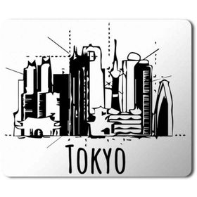 Art Hediye Tokyo City Skyline Cool Japan Souvenir Baskılı 23x19 cm Mouse Pad