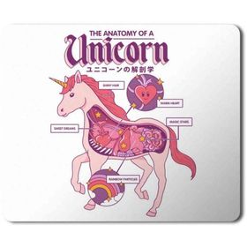 Art Hediye Unicorn Anatomy 2 Baskılı 23x19 cm Mouse Pad