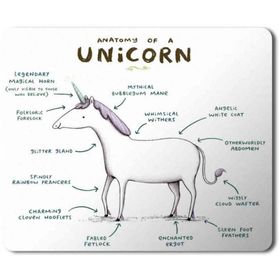 Art Hediye Unicorn Anatomy Baskılı 23x19 cm Mouse Pad