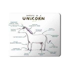 Art Hediye Unicorn Anatomy Baskılı 23x19 cm Mouse Pad