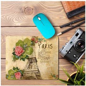 Art Hediye Vintage Paris Eyfel Kulesi Baskılı 23x19 cm Mouse Pad